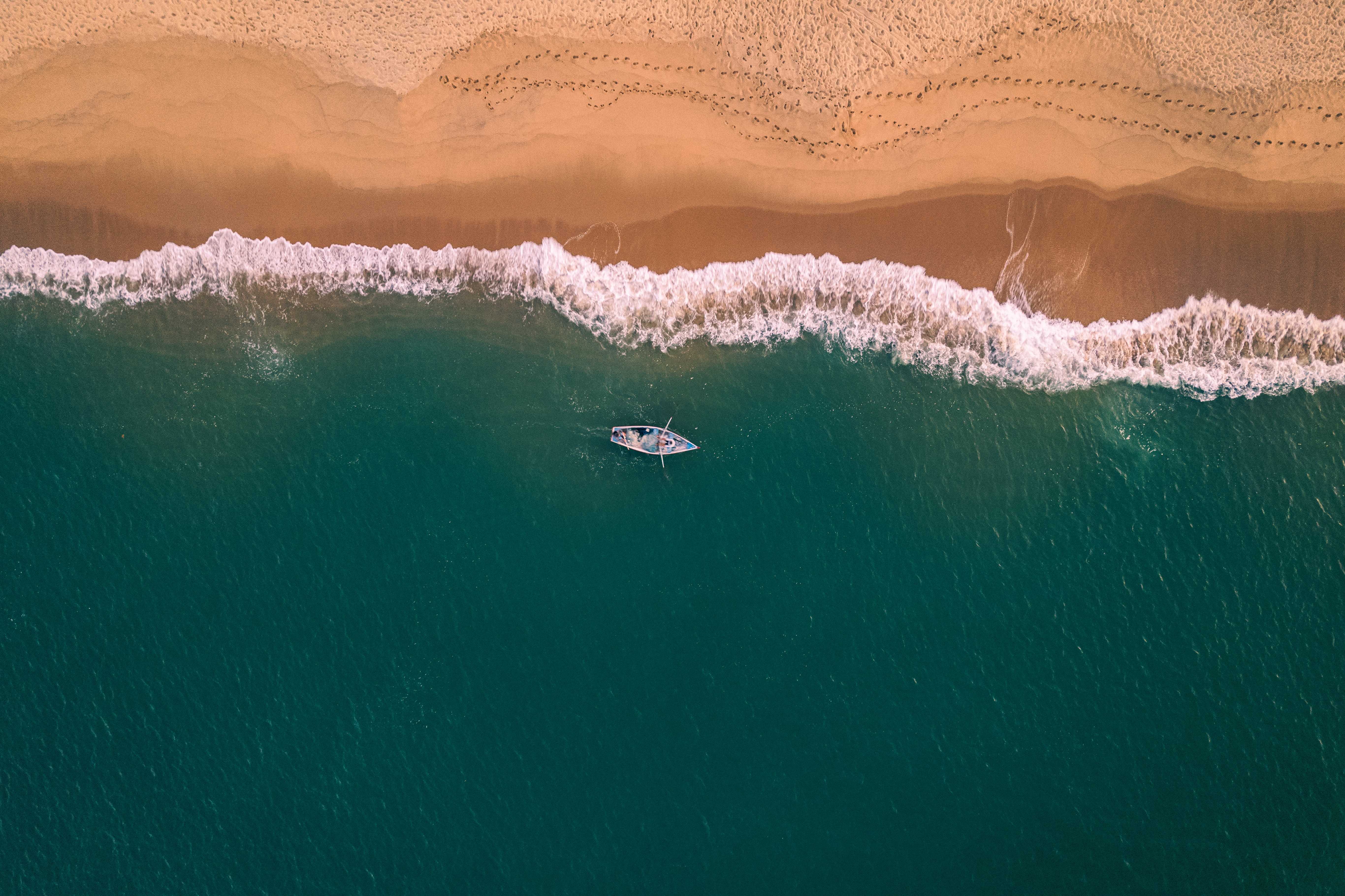 A blue beach